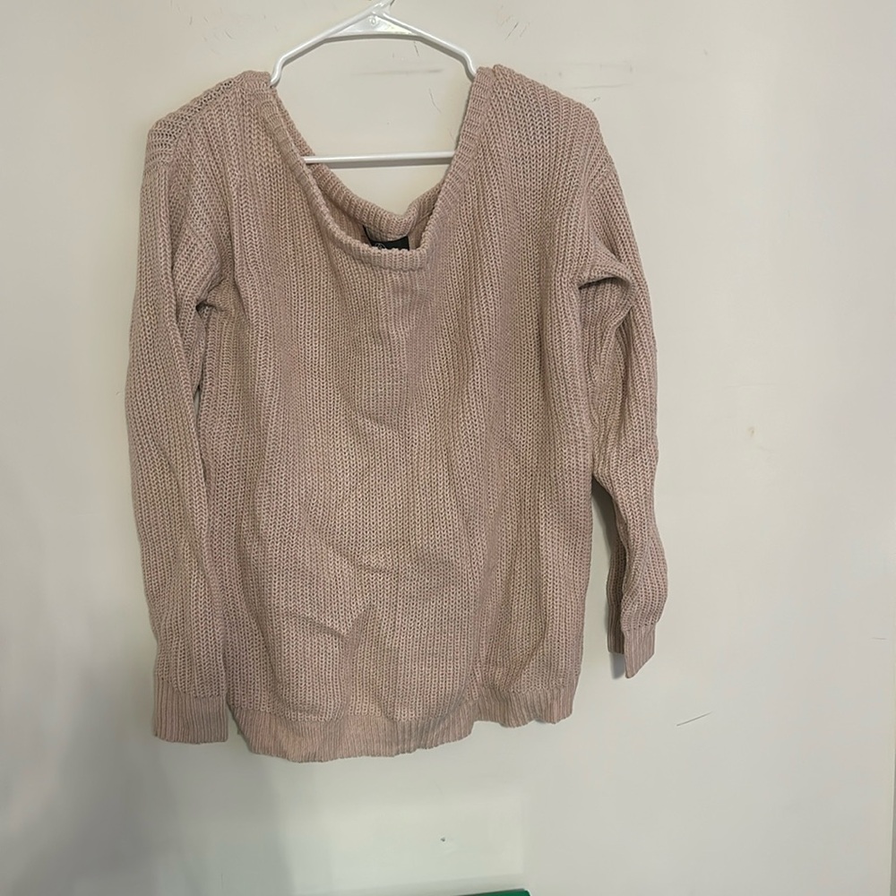 Off-the-Shoulder Knit Sweater